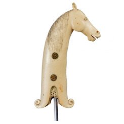 An Indian ivory dagger hilt