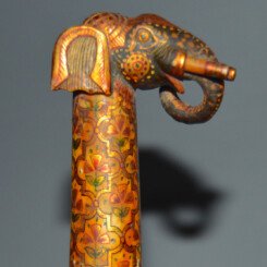 A Bone Elephant gold painted Hilt Dagger